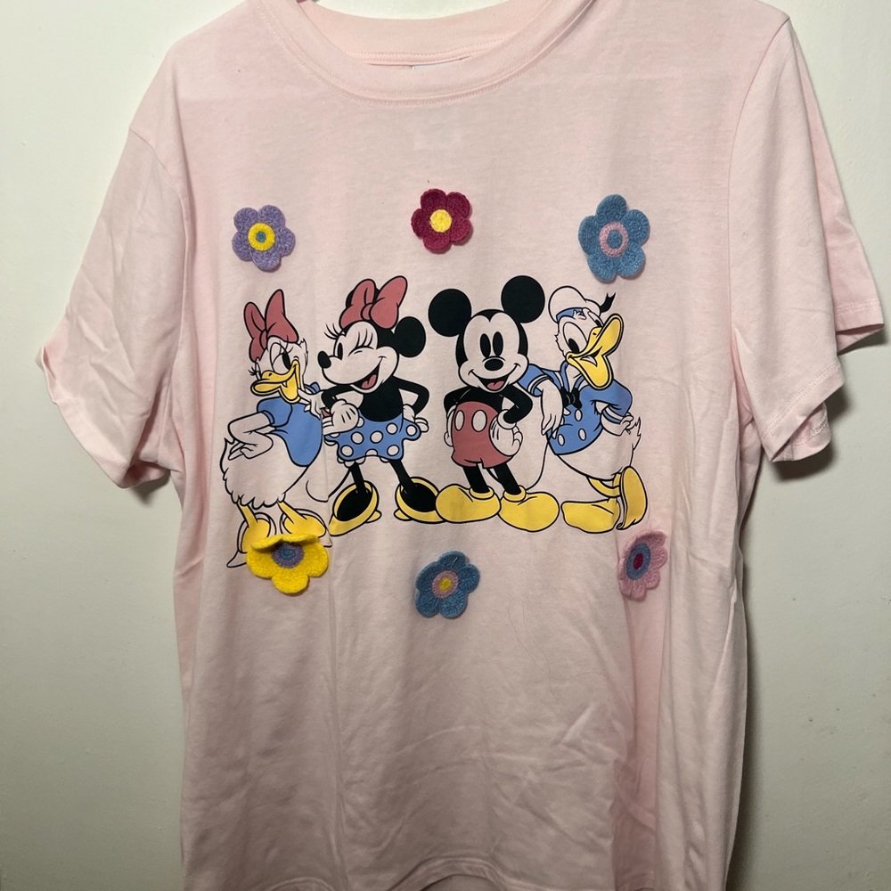 Disney Pink Short Sleeve Tee with Whimsical Design